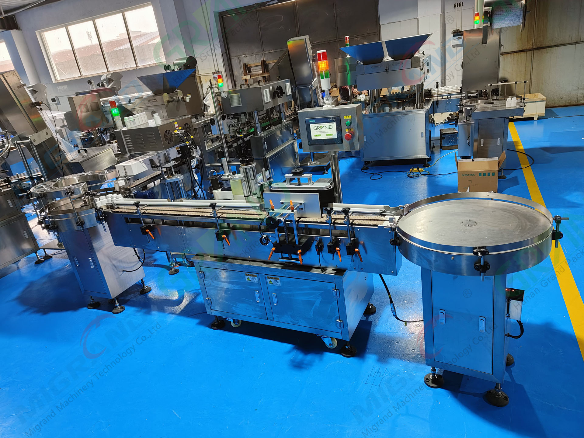 tablet counting bottling capping foil sealing machine line with Desiccant Input & labeler & inkjet printer tablet counting bottling capping foil sealing machine line with Desiccant Input & labeler & inkjet printer