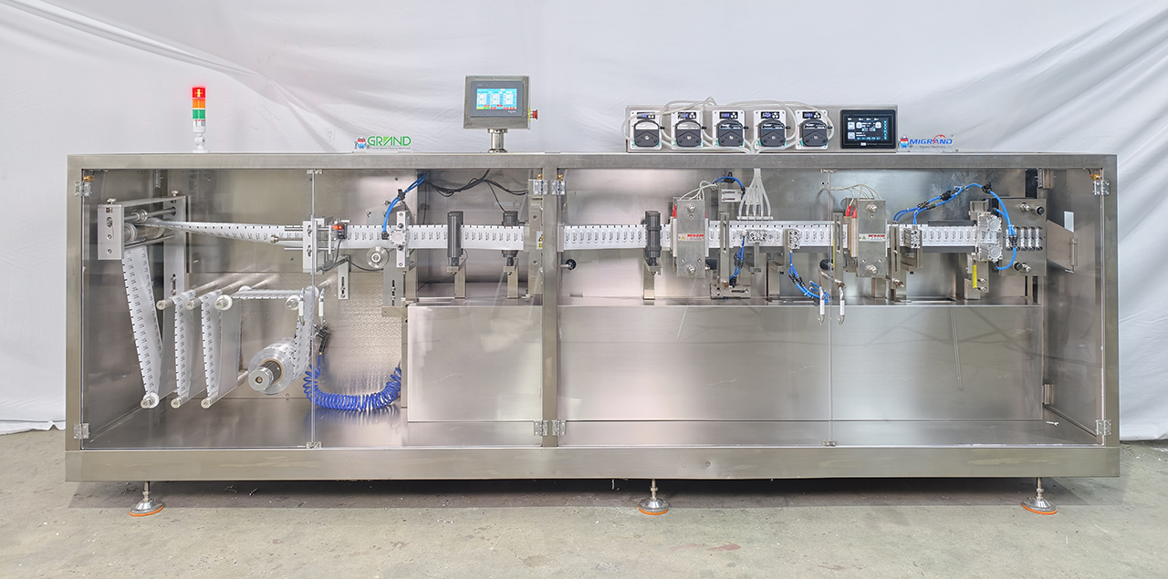 GDS240P5 alu alu container forming and liquid filling sealing machine GDS240P5 alu alu container forming and liquid filling sealing machine