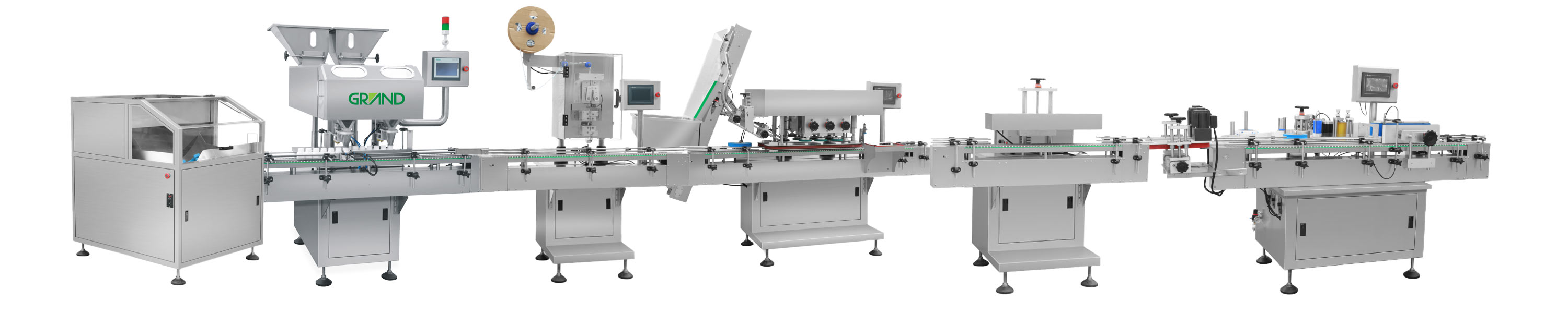 counting bottling capping labeling line