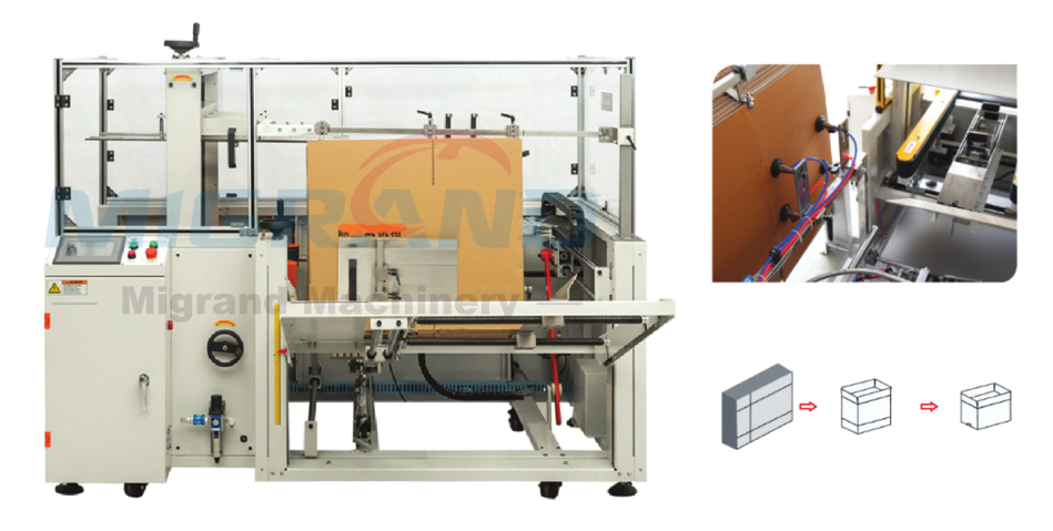 Automatic box opening mechanism