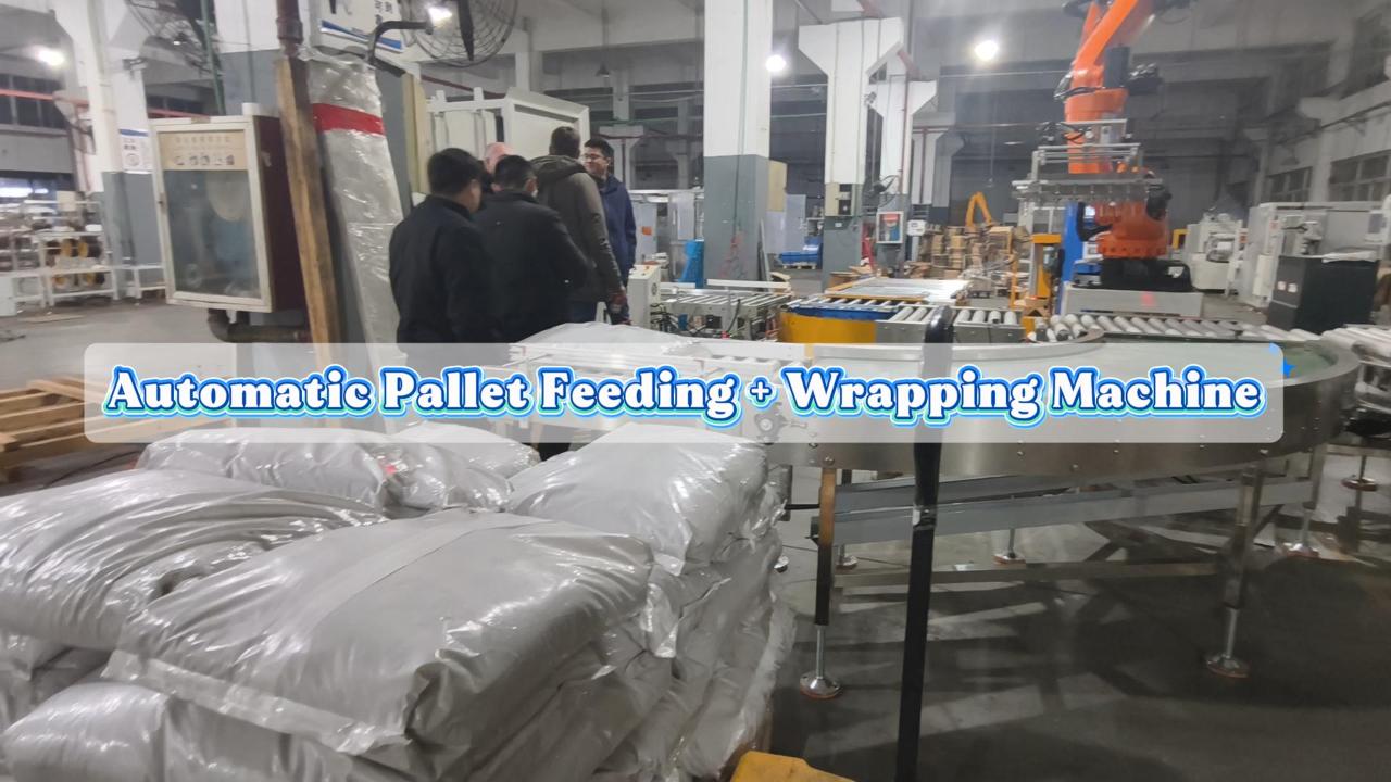 Acceptance And Shipment of Russian Fertilizer Bag Palletizing And Stretch-Wrapping Packaging Line
