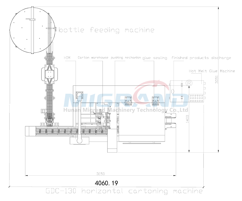 Design drawing of 10 vials cartoner 