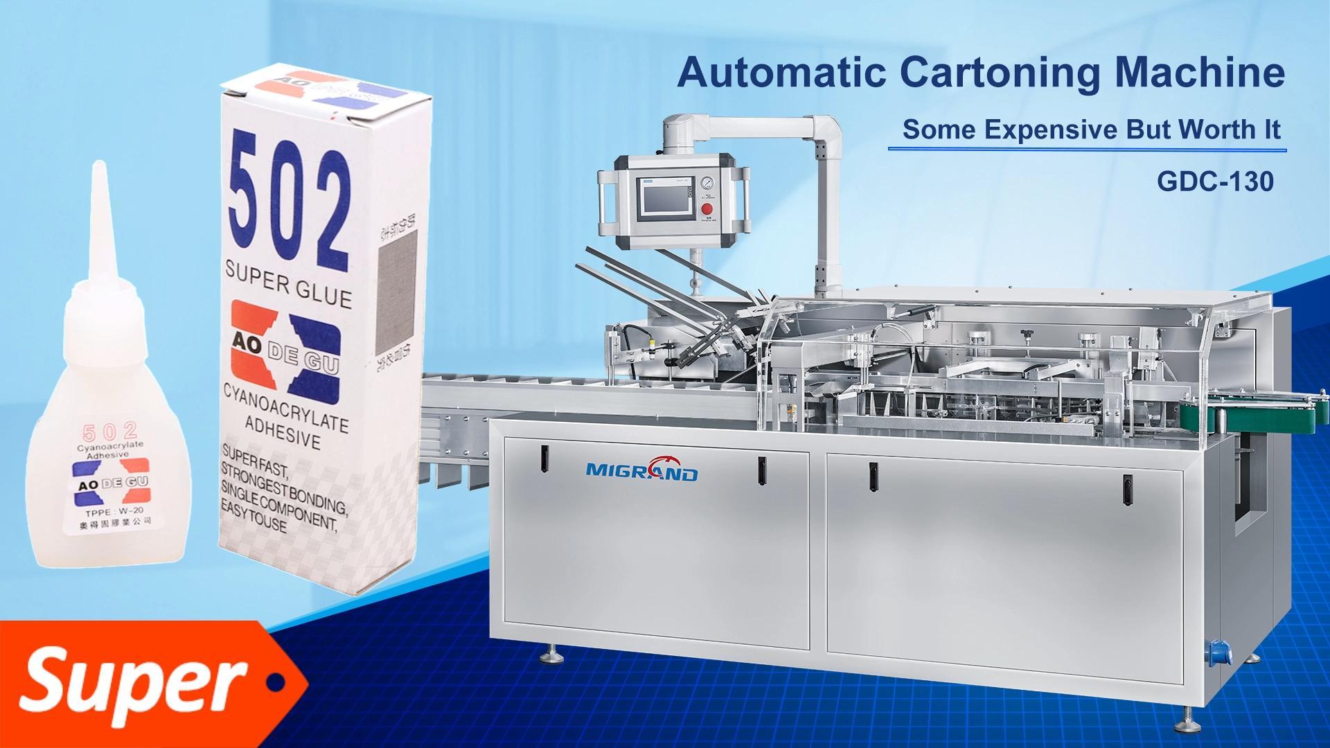 502 Super Glue Dropping Bottle Automatic Cartoning Machine