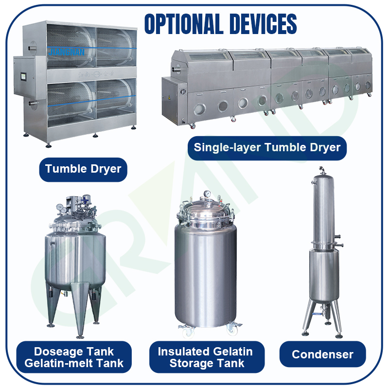 softgel encapsulation machine optional devices