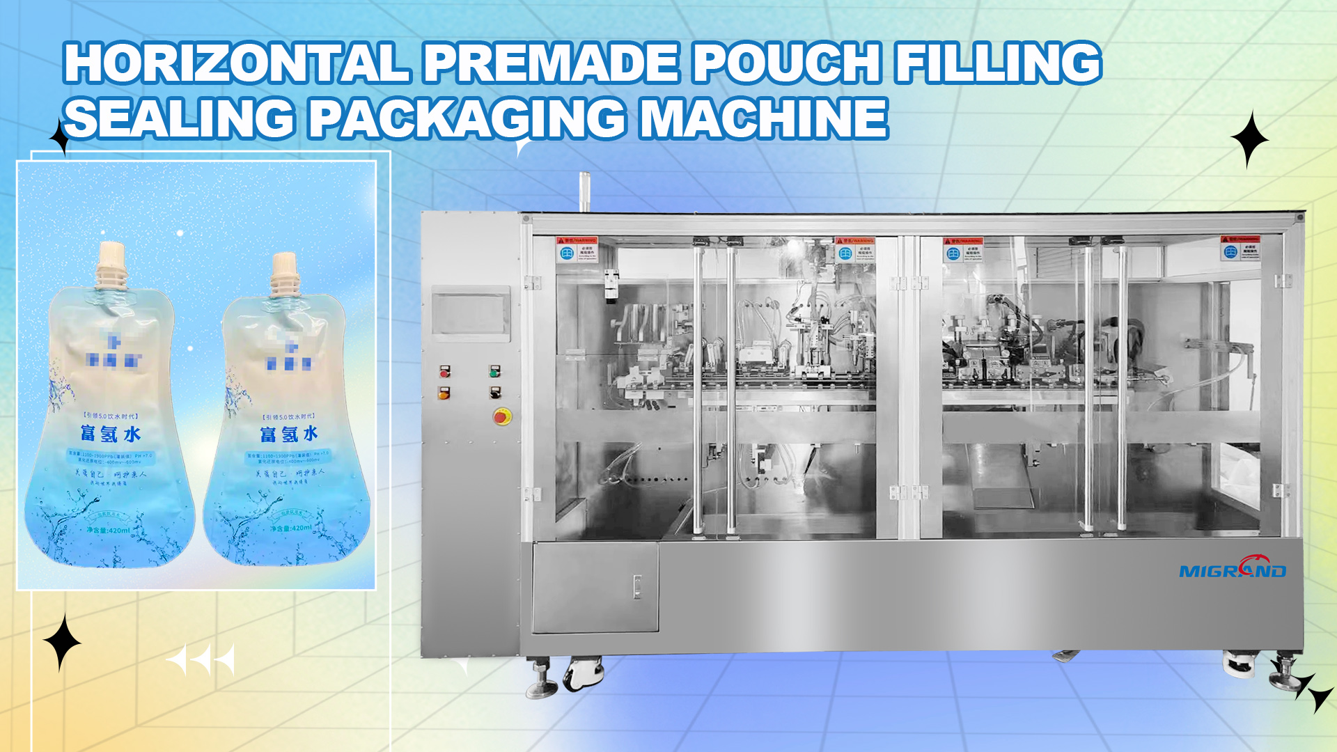 Horizontal Premade Sachet Filling Machine with Spout Seal