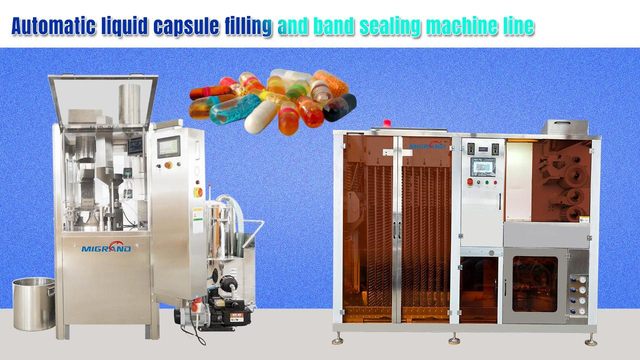 Automatic Liquid Capsule Filling And Band Sealing Machine Line