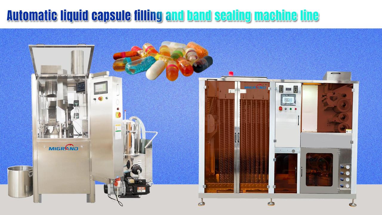 Automatic Liquid Capsule Filling And Band Sealing Machine Line