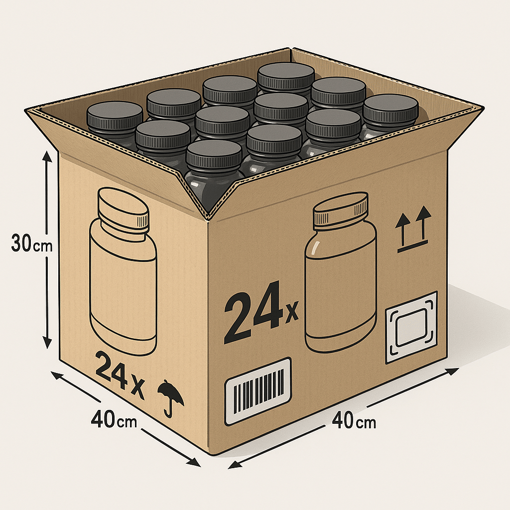 Packing diagram of capsule bottles