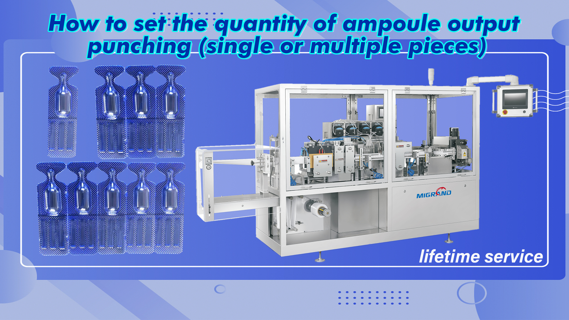 How to set the quantity of ampoule output punching (single or multiple pieces)