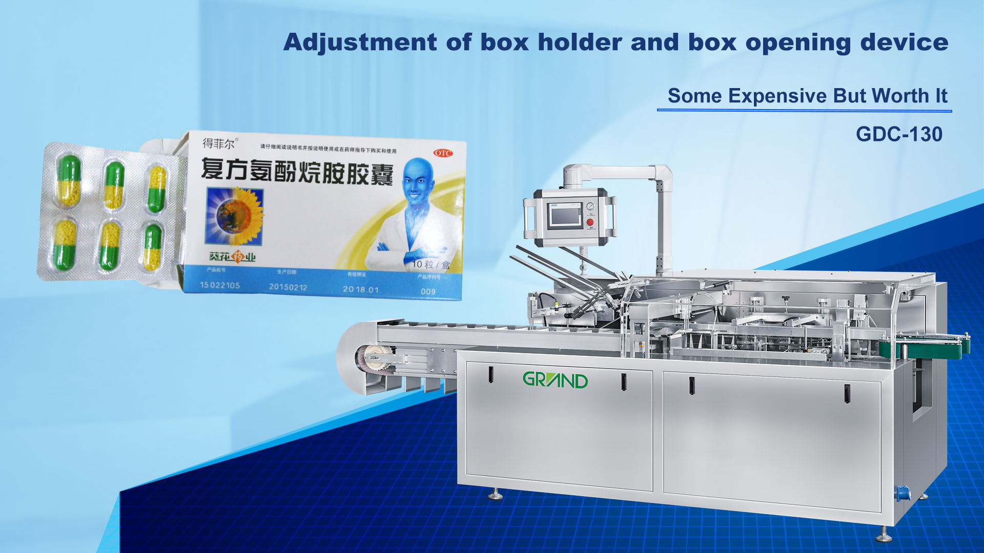 GDC130 Cartoning Machine Adjustment of Carton Holder And Carton Opening Device 