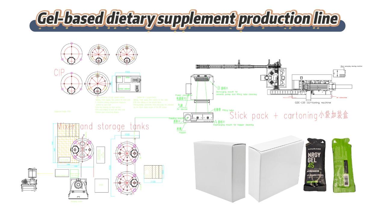 Turnkey Gel Nutraceutical Sachet Filling Line – Vacuum Powder Conveying, Emulsifying, and Automatic Cartoning